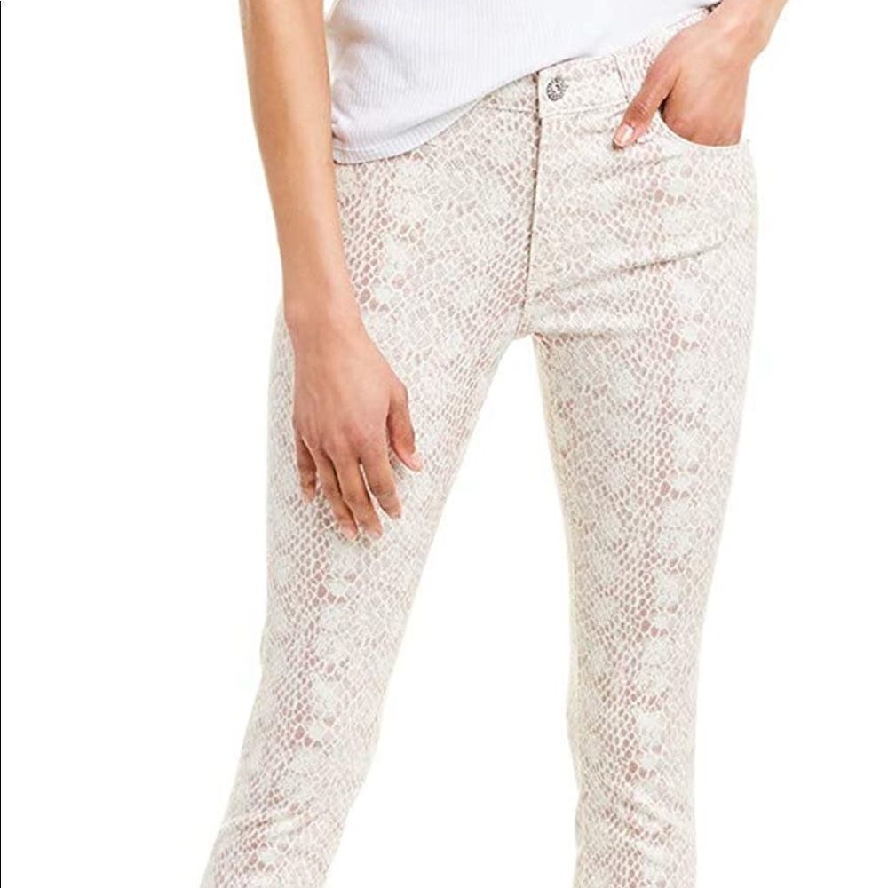 AG Adriano Goldschmied Women's Farrah Skinny Ankle Silky python size 25